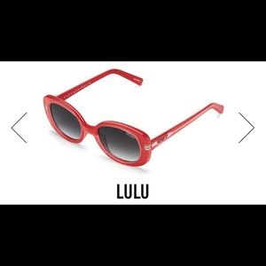 Quay Red frame sunnies